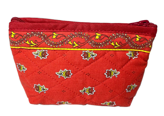 Provencal fabric coin purse (Marat d'Avignon Avignon red) - Click Image to Close